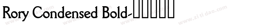 Rory Condensed Bold字体转换